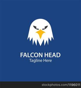 Falcon head Eagle Bird Logo Template vector