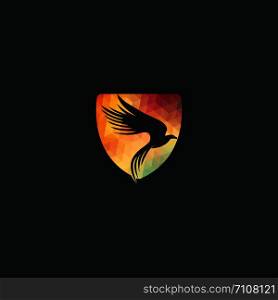 Falcon vector logo design. Eagle or hawk logo vector design graphics.