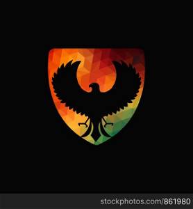 Falcon vector logo design. Eagle or hawk logo vector design graphics.