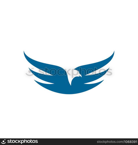 Falcon wing bird Logo Template vector illustration design