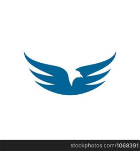 Falcon wing bird Logo Template vector illustration design