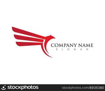 Falcon Wing Logo Template. Falcon Wing Logo Template vector icon design