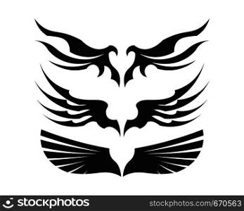 Falcon Wing Logo Template vector icon design