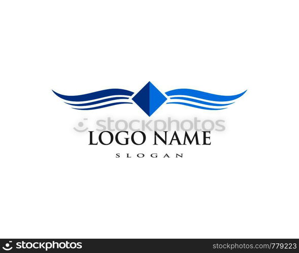 Falcon Wing Logo Template vector icon design