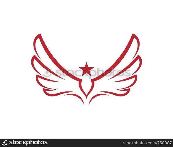 Falcon wing Logo Template vector illustration design