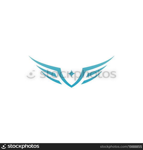 Falcon Wing Vector Logo Icon Template