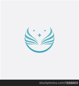 Falcon Wing Vector Logo Icon Template