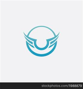 Falcon Wing Vector Logo Icon Template