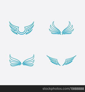 Falcon Wing Vector Logo Icon Template