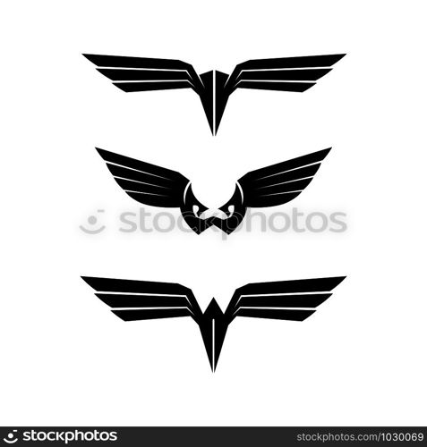 Falcon Wings Logo Template vector icon logo design