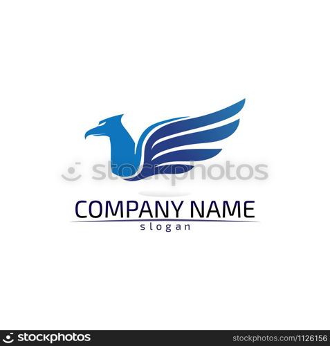 Falcon Wings Logo Template vector icon logo design