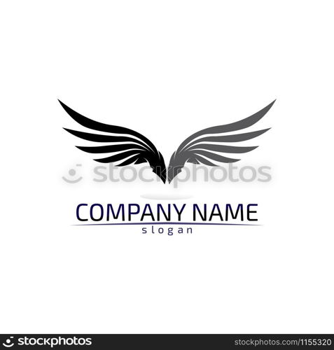 Falcon Wings Logo Template vector icon logo design