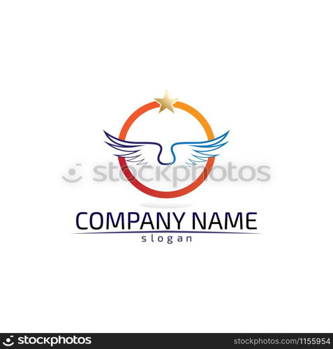 Falcon Wings Logo Template vector icon logo design