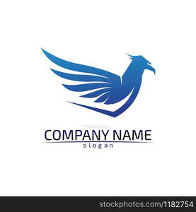 Falcon Wings Logo Template vector icon logo design