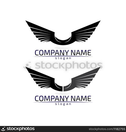 Falcon Wings Logo Template vector icon logo design