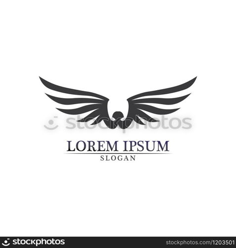 Falcon Wings Logo Template vector icon logo design