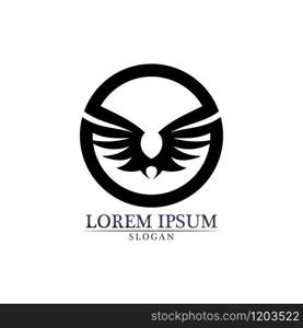 Falcon Wings Logo Template vector icon logo design