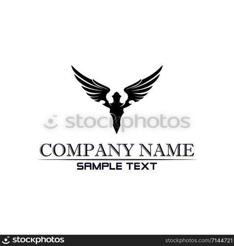 Falcon Wings Logo Template vector icon logo design