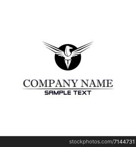 Falcon Wings Logo Template vector icon logo design