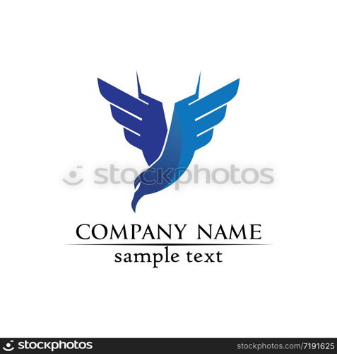 Falcon Wings Logo Template vector icon logo design