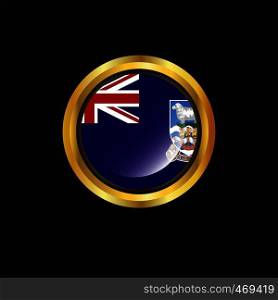 Falkland Islands flag Golden button