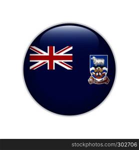 Falkland Islands flag on button