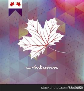 Fall leaf season over geometric colorful Geometric shapes . And also includes EPS 10 vector