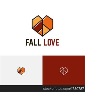 Fall Love Heart Shape Autumn Season Nature Business Logo
