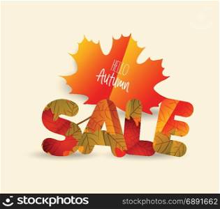 Fall sale design. Autumn discount for advertising, banners or posters