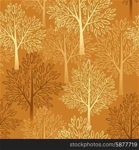 Fall season background. Autumn tree seamless pattern. Vector illustration. Fall season background. Autumn tree seamless pattern. Vector illustration EPS 10