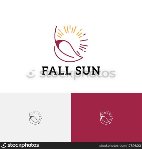 Fall Sun Leaf Autumn Nature Ling Logo