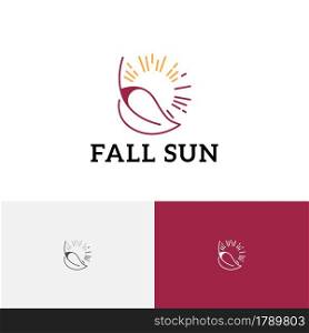 Fall Sun Leaf Autumn Nature Ling Logo