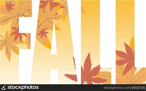 Fall text illustration that could be used as a title or as a background