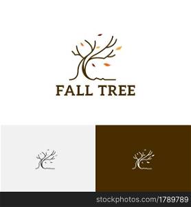 Fallen Leaves Tree Autumn Fall Season Nature Logo
