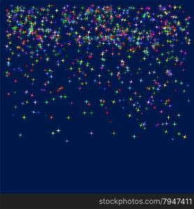 Falling Colorful Confetti Blue Background. Abstract Confetti Pattern.. Confetti Background
