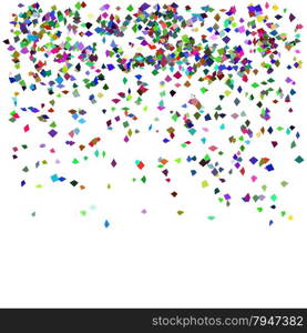 Falling Colorful Confetti Isolated on White Background. Falling Confetti