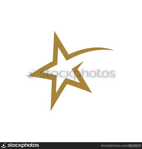 Falling Gold Star Logo Template Illustration Design. Vector EPS 10.