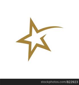 Falling Gold Star Logo Template Illustration Design. Vector EPS 10.
