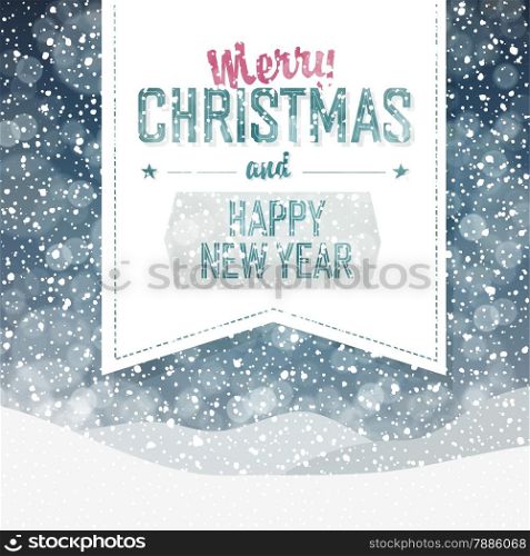Falling Snow. Merry Christmas Background