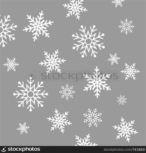 Falling Snowflakes in flat design. Winter background. Merry Christmas. Eps10. Falling Snowflakes in flat design. Winter background. Merry Christmas