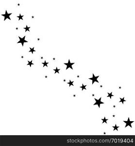 Falling star. Cloud of stars isolated on white background. Vector illustration.. Falling star. Cloud of stars isolated on white background. Vector illustration