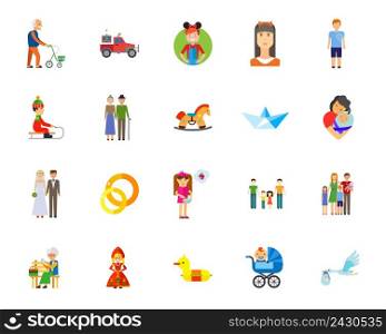 Family and marriage icon set. Can be used for topics like toy, childbirth, marriage, children