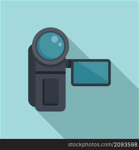 Family camera icon flat vector. Camcorder video. Tv movie photo. Family camera icon flat vector. Camcorder video
