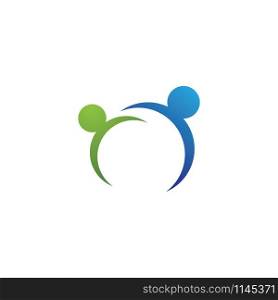 Family care and Community, network social icon logo