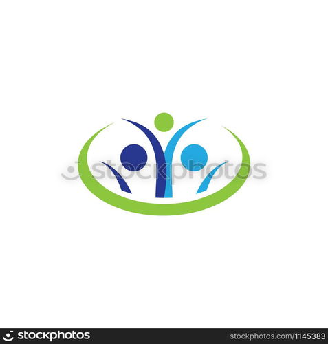 Family care and Community, network social icon logo