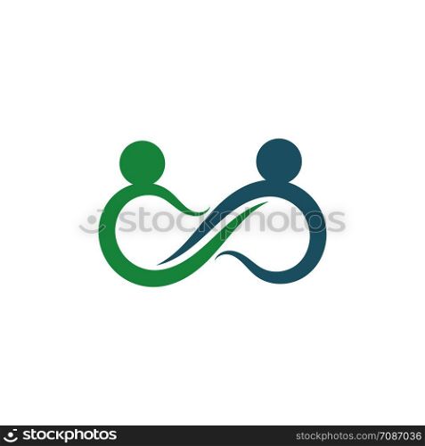 Family care infinity logo and symbol vector