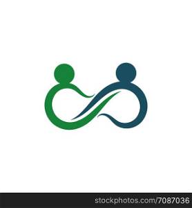 Family care infinity logo and symbol vector
