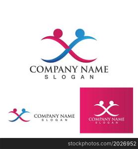 Family care infinity logo vector template