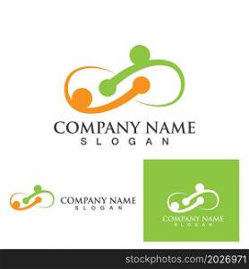 Family care infinity logo vector template