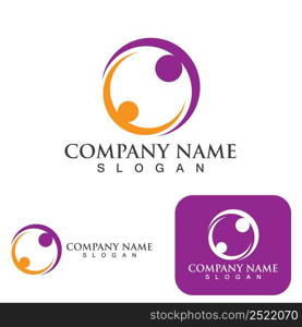 Family care logo and symbol vector